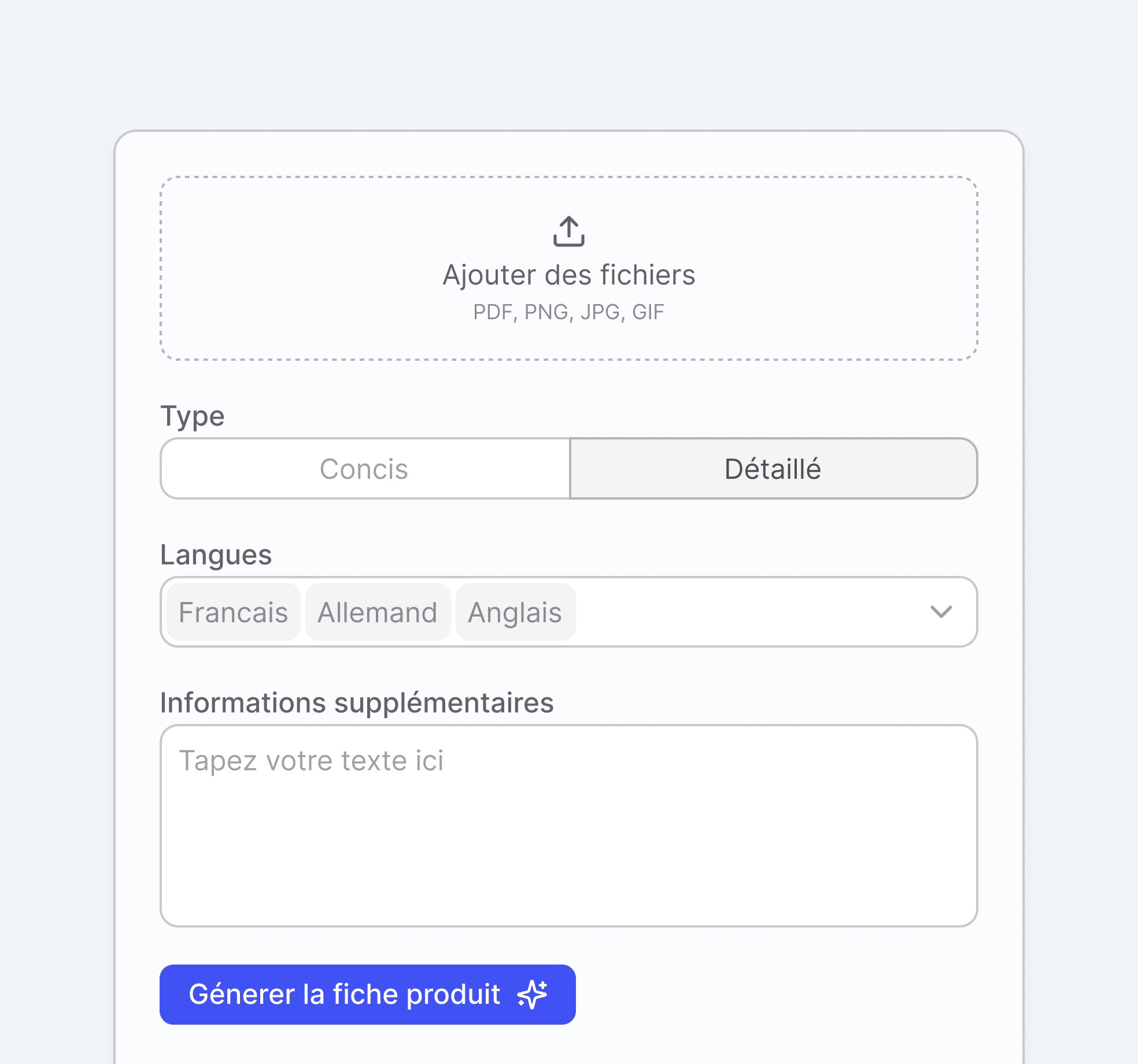 Athena génération de fiches produits