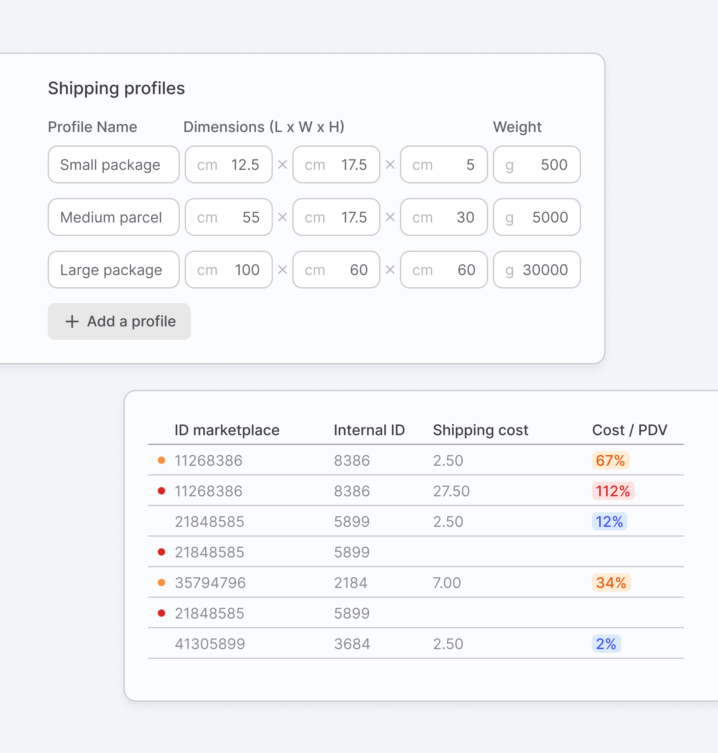 Athena smart shipping feature