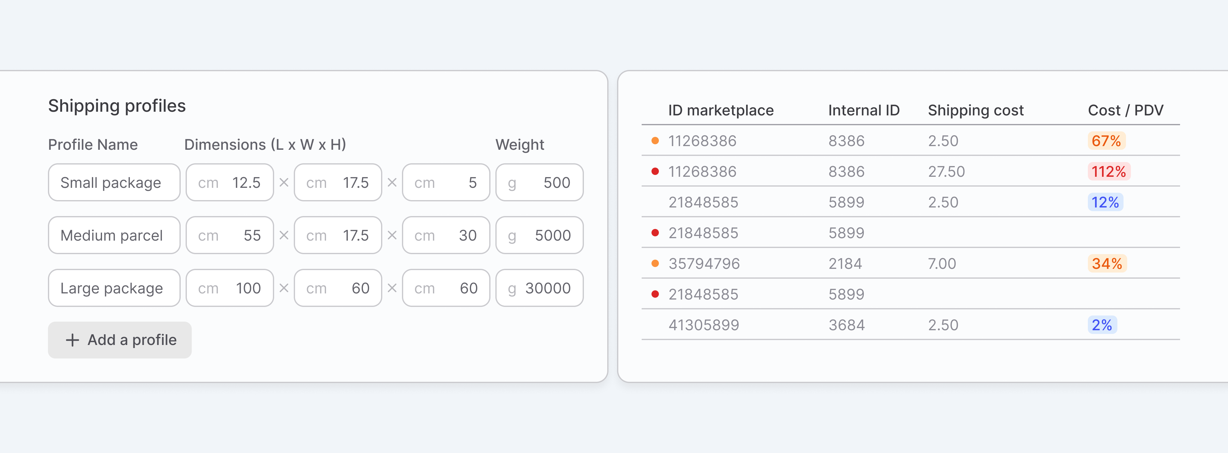 Athena smart shipping feature